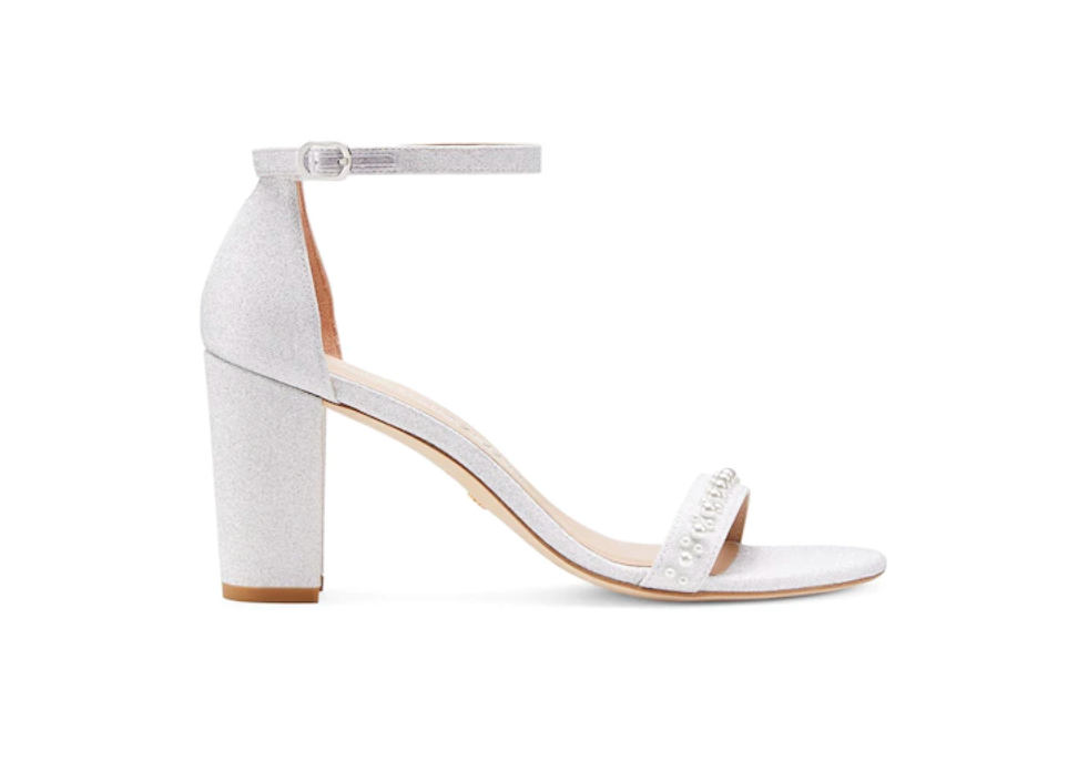 Stuart Weitzman - NearlyNude Demipearl Sandal in White