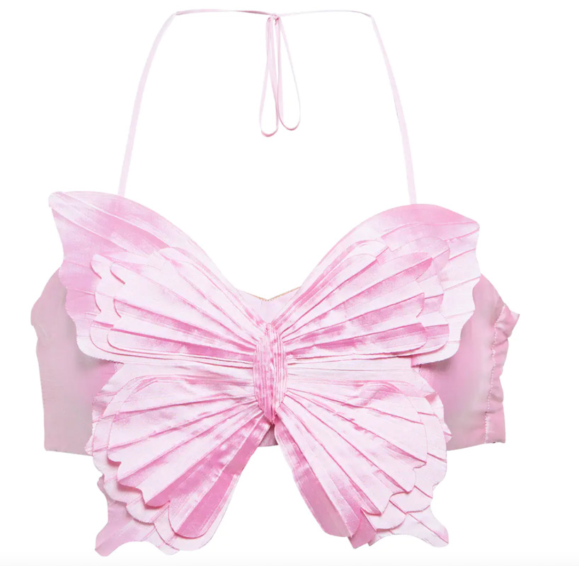 Blumarine - Halterneck butterfly top, on Mytheresa