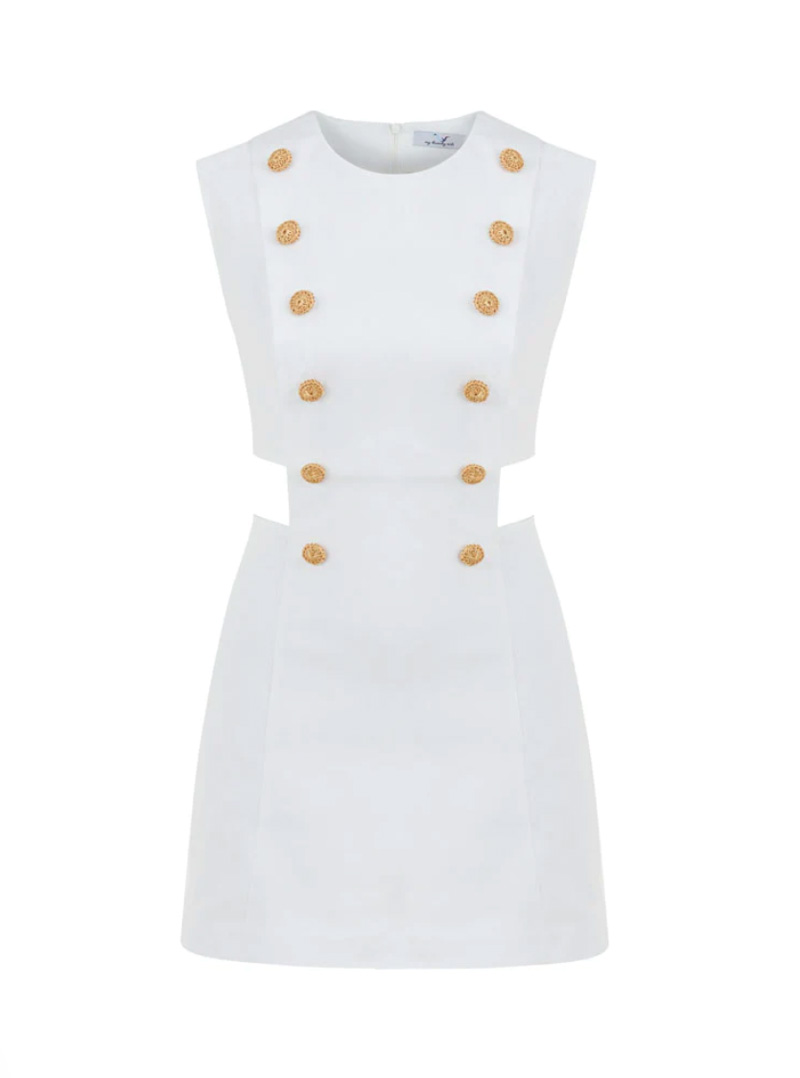 My Beachy Side - The White Lotus Marin Mini Dress in White