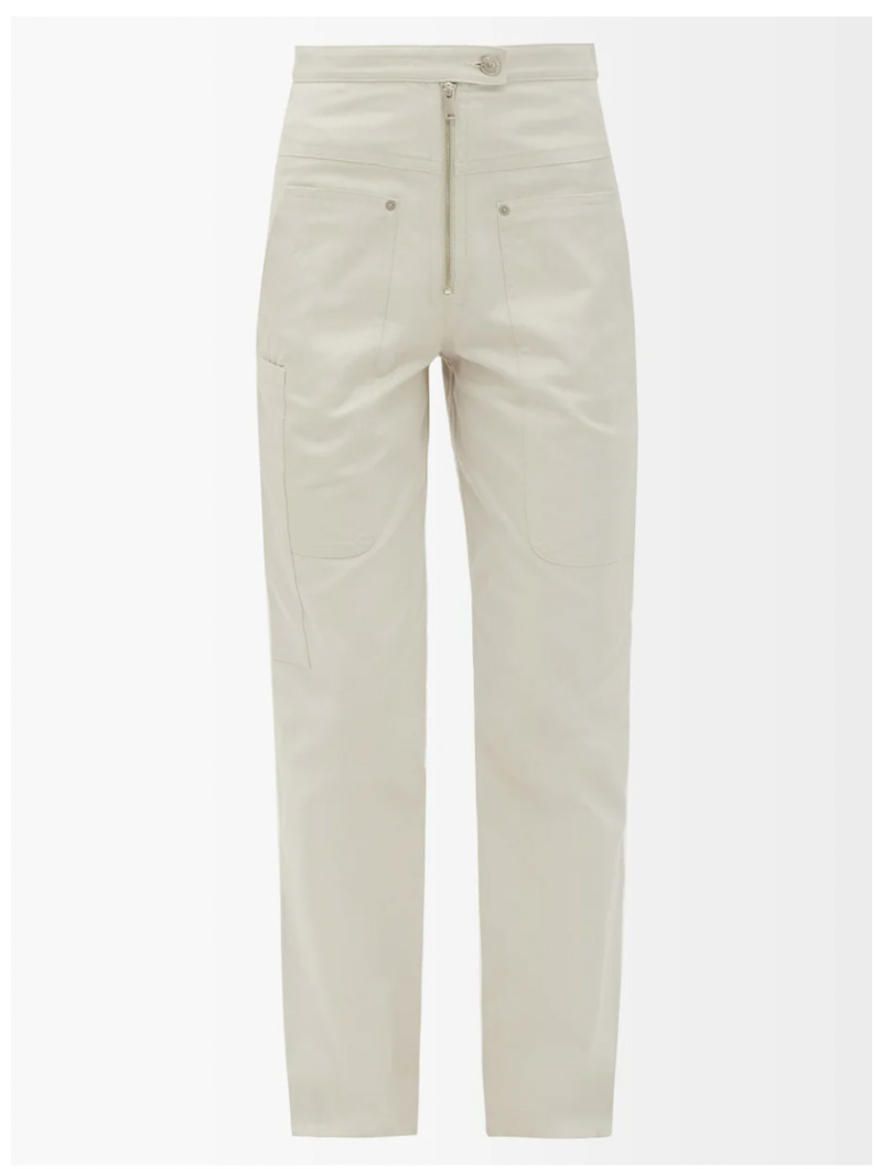 Similar Option: Isabel Marant Étoile - Phil Organic Cotton-Blend Canvas Cargo Trousers in Ivory, on Matches Fashion
