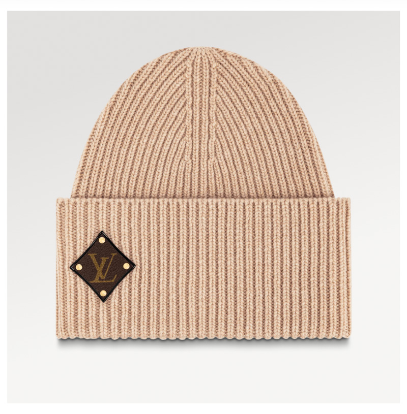 Louis Vuitton - M77290 LV Beanie, pictured in Beige, on Louis Vuitton